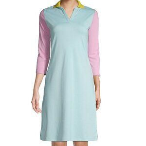 Lands' End Supima Cotton 3/4 Sleeve Polo Dress